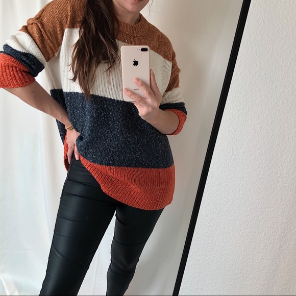 Kanzler Sweaters - SWEATER color-block knit sweater 🧶